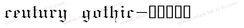 ceutury gothic字体转换